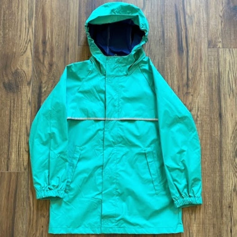 Lands' End Youth Jade Green Long Sleeve Windbreaker Jacket Large 6X-7